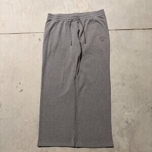 Hollister Women’s Wide Leg Sweatpants Heathered Gray White Size Large